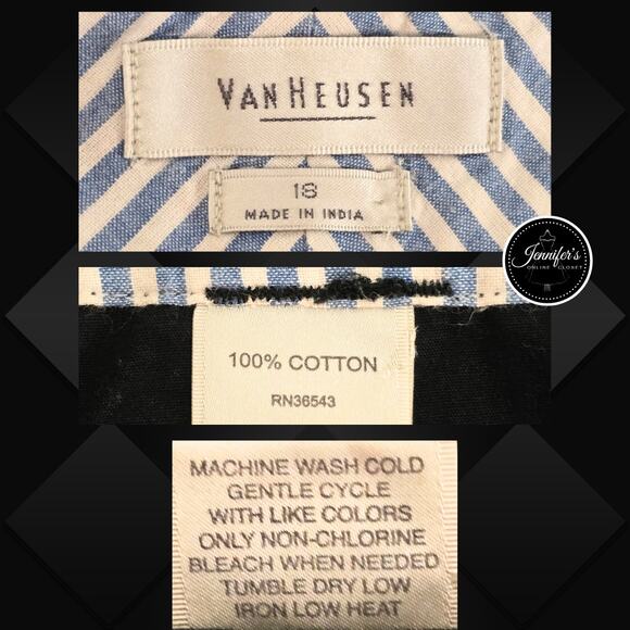Van Heusen Women's Black Classic Fit Washed Poplin Bermuda Shorts Size 18 - Picture 6 of 8
